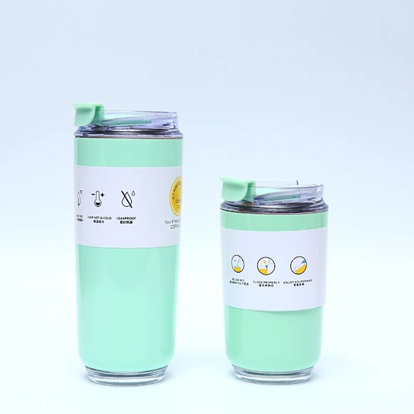 Isoleret Tumbler Med Lås, Travel Coffee Mugg Stål Vakuum Thermos Cup, Lækagesikker Dobbeltvægget Kaffe Tumbler SKY BLUE 480ml  (17oz)