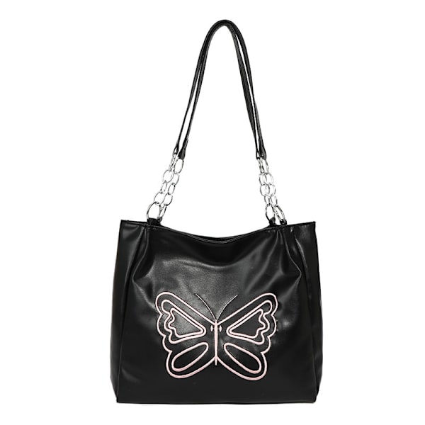 Stor Kapacitet Underarm Väska För Kvinnor Nya 2024 Mode Hand Väska Western Style Butterfly Klass Pendlare Tote Kvinna Black