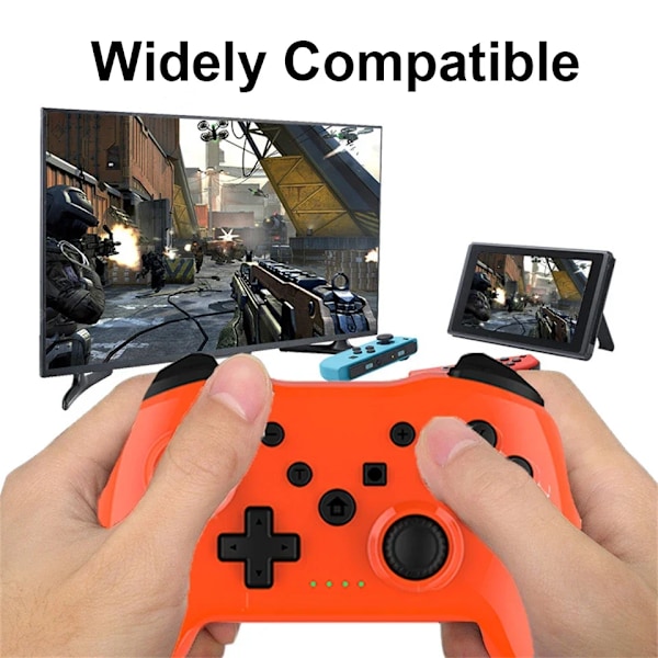 Gaminja Trådlös Styrenhet Ingen Latency Bluetooth Gamepad Pc Joystick För Nintendo Switch Spelkonsol Ps3 Tv Box Pc: Orange