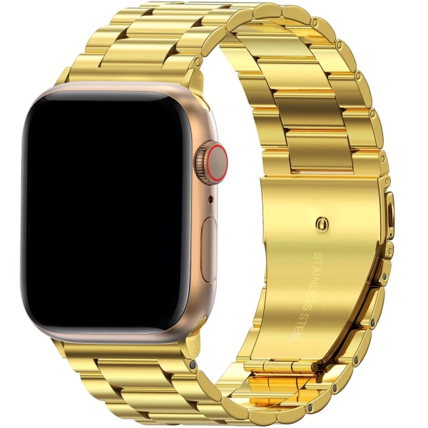 Armband i rostfritt stål för Apple Watch Band 49mm 45mm 41mm 40mm 44mm Metall correa Armband bälte iwatch series 7 6 5 SE 8 Ultra Gold 42mm 44mm 45mm 49mm