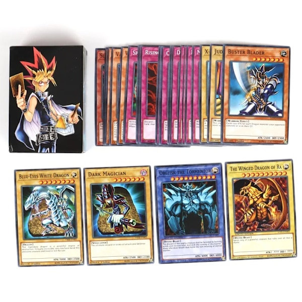 66-148 stk. Yugioh Kort med Tin Box Yu Gi Oh Kort Engelsk Holografisk Guld Bogstaver Duel Links Spil Kort Blå Øjne Exodia 100Pcs DIY