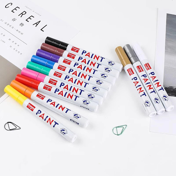 Malerpen M101 Markør Badminton Ketsjer Touch Up Maling Pen DIY Kunstmaling Graffiti Pen 2.8Mm white