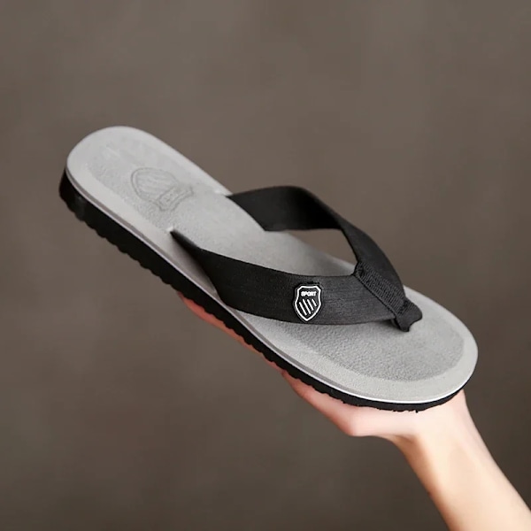 Nya Sandaler Skor Män Sommar Män Flip Flops Hög Kvalitet Strand Sandaler Anti-Slip Hombre Casual Skor Man Tompar Chocolate 42