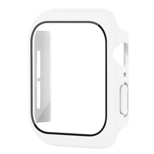 Glas+ Cover För Apple Watch case 9 8 7 6 SE 5 3 iWatch Tillbehör Skärmskydd Apple Watch Series 44mm 40mm 41mm 45mm 42 38mm White 3 Series 654 SE 40MM