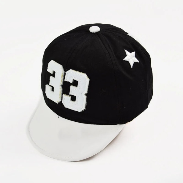 Söt baby Cap Nummer Baby Baseball Cap Vår Sommar Barn Bomull Solhatt Toddler Flicka Utomhus Visir hattar black style 1