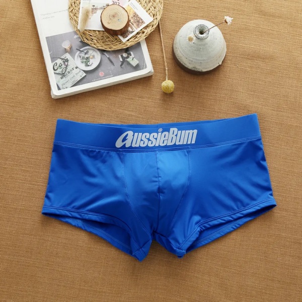 Män Triangel Underkläder Låg modell Mode Öka kapsel elasticitet Kroppsväska Kram Bekväma byxor Slip Dropshipping boxer blue M