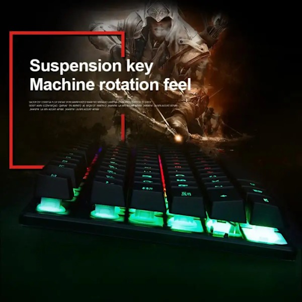 Tangentbord Mechanical Wired Gaming Färgglada Backlit Mekanisk Medium Board Single Keyboard Gamer Tangentbord För Pc Laptop Style A Limei TX300