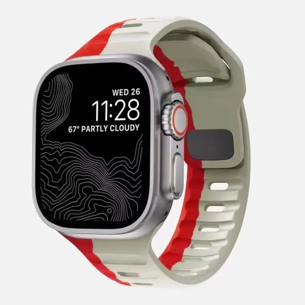 Mjuk silikonrem för Apple Watch Band Ultra 2 49mm 44mm 45mm 42mm 41mm 42mm sporturband iwatch Serise 5 6 7 8 9 armband red starlight 38mm 40mm 41mm
