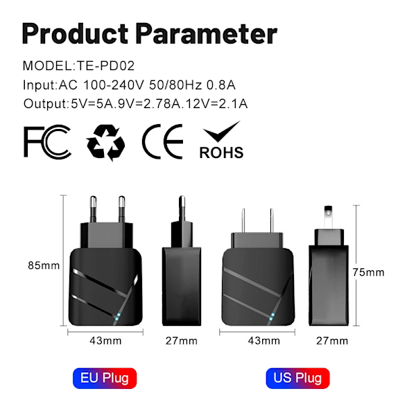 40W Pd Usb C Laturi Nopea Lataus Qc 3.0 Seinälaturi Adapteri 14 13 Samsung Xiaomi Usb-Laturi Nopea Lataus US Plug Black