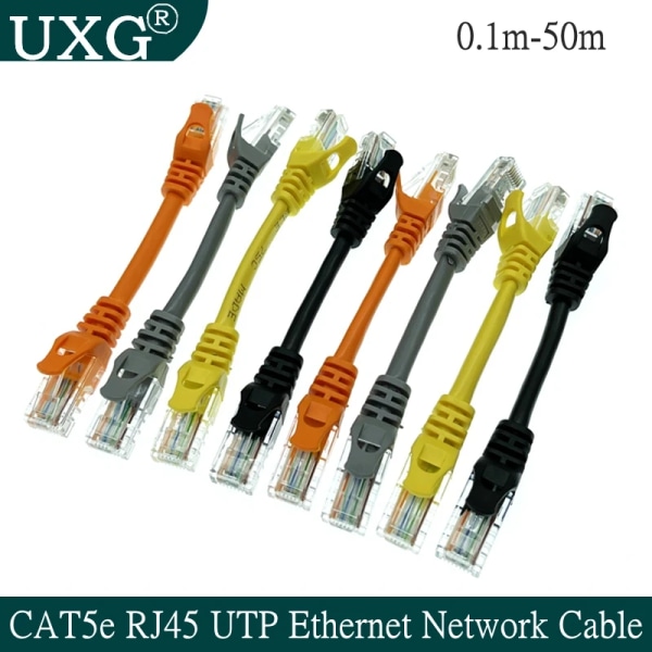 Câble Ethernet CATinspectés UTP mâle vers mâle, 10cm, 30cm, 50cm, pour réseau Gigabit, Rj45, pare torsadée, LAN GigE, court, 1m, 2m, 30m 30cm Black