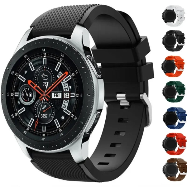 22mm silikonrem för Samsung Galaxy Watch 46mm Gear S3 Frontier Huawei watch 46mm Mjukt bekvämt armband för Amazfirt GTR Dark purple A Huawei watch 46mm