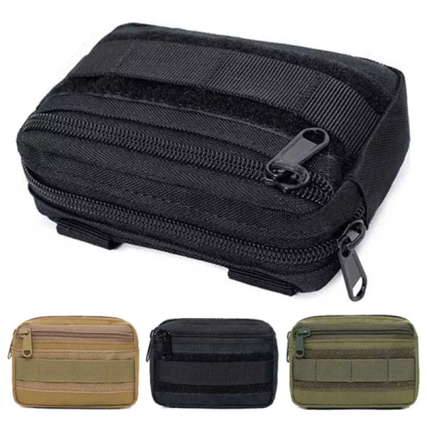 Utomhus Diverse Väska Dubbellager Military Pack Herr Midjeväska Fanny Pack Camping Jakt Tillbehör Bruksväska Mobilväska Single Khaki B