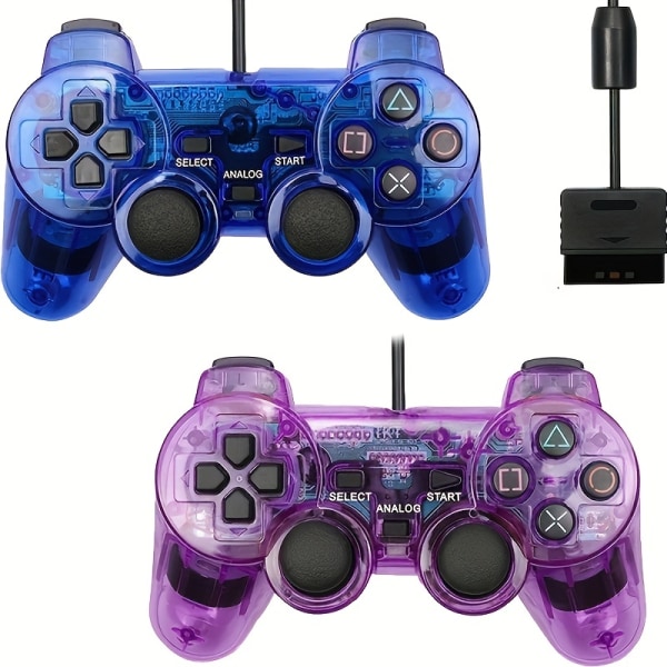 Sony PS2 Controller USB PC Gamepad - Få ut det mesta av din spelupplevelse! Purple