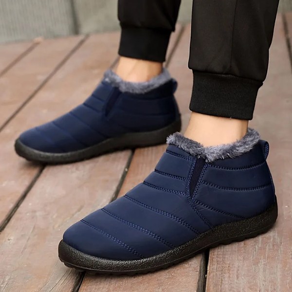 Sneestøvler Casual Sko Mænd Udendørs Mænds Vinter Sneakers Platform Mænd Sko Vandafvisende Ankelstøvler Arbejdsstøvler Fodtøj 196 blue 38