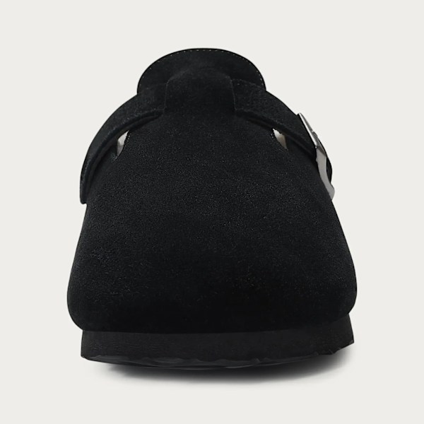 Goosecret Winter Fur Clogs Naisille Miehille Cork Koti Tossut Sisä- Ja Ulkokäyttöön Lämmin Puuvilla Kengät Korkea Laatu Naisten Lyhyt S Lidi Black 42