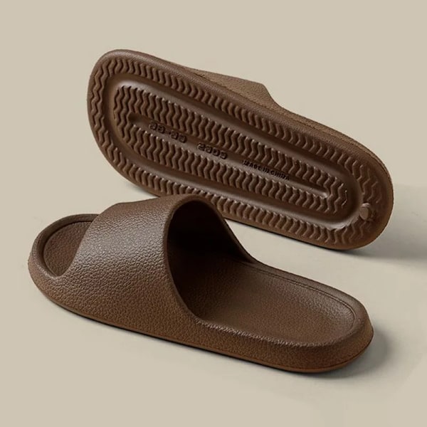 Män Sandaler Flip Flops Man Tofflor Solid Färg Enkel Icke-Slipp Mjukt Själ Slides Dusch Tofflor Utomhus Fli Flops Parskor A Black 40-41