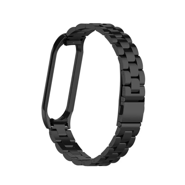 Metallstålrem för Xiaomi Mi Band 7 6 5 Armbandsarmband Ersättning för Mi Band 3 4 5 Skruvlöst armband i rostfritt stål black for miband 5 6