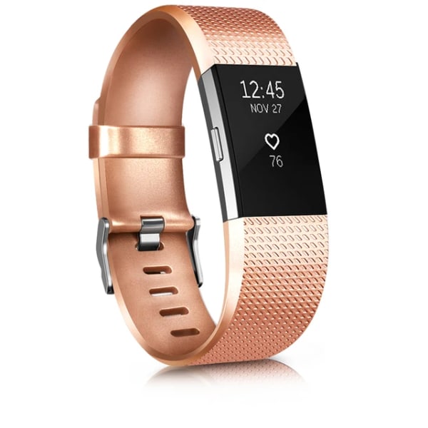 Rem för Fitbit Charge 2 watch Armband Silikonersättningsband Armband för Fitbit Charge 2 Smartwatch Tillbehör Rose Gold Size S