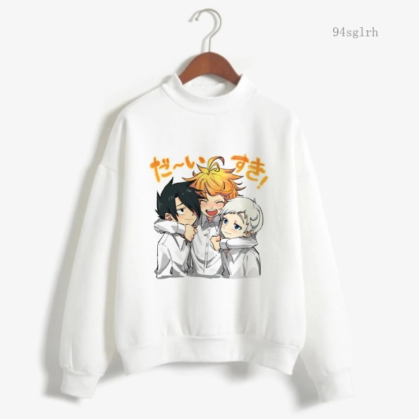 The Promised Neverland Hoodie Herr Harajuku Mode Streetwear Emma Norman Ray Kawaii Cartoon Graphic Sweatshirt Unisex Man 30966 XL