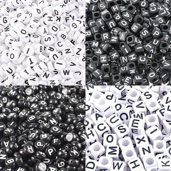1100 st blandade akryl alfabetet A-Z kubbokstäver Pärlor gör-det-själv-armband, armband, halsband, nyckelringar, örhängen, vänskapsarmband smyckenstillverkningssats