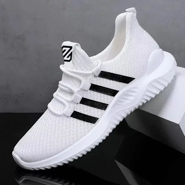 Utomhus Sport Skor För Män Casual Skor Tenis Masculino Män Sneakers Mesh Andningsbar Man Vit Running Tennis Sko Bekväm black 41