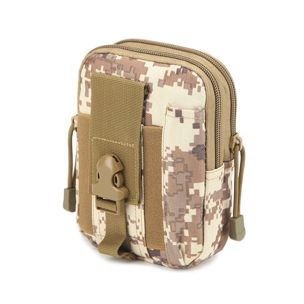 Udenlandsk handel Molle sportsløbetaske mænds udendørs taktik løbetaske camouflage løb 6, 7-tommer tilbehør mobiltelefon pannier taske Black (White Line)