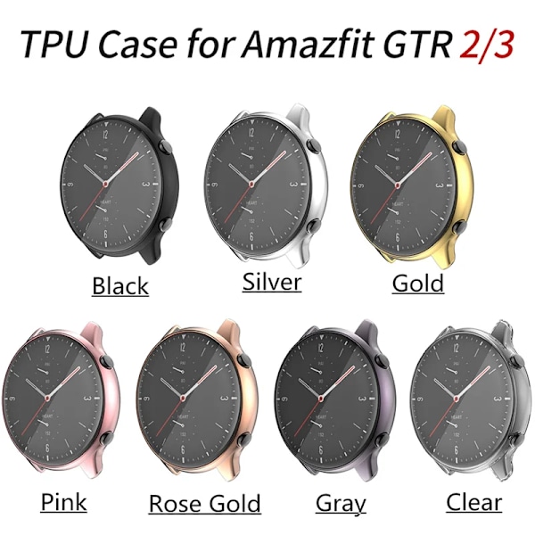 Mjuk Tpu Full Protector Case Cover För Amazfit Gtr 2/Gtr 3/Gtr 4 Skal Gtr3 Pro/3Pro/Gtr2e/Gtr4 2 For Amazfit GTR 3