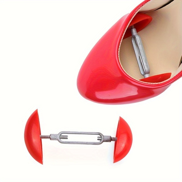 1 par mini skobårar - justerbar breddförlängare - Bärbara shapers för män kvinnor Red