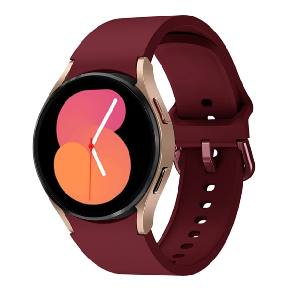 Silikonrem För Samsung Galaxy Watch 6 5 4 40mm 44mm 45mm Originalarmband med båggränssnitt För 6 4 Classic 47mm 43mm46mm Official wine red Watch 6 Classic 47mm