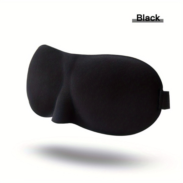 1st Resebekväm sömnögonmask 3D Creative tredimensionell mask Blackout Nattsömn ögonskuggsmask Pannband Skuggning Andas Black