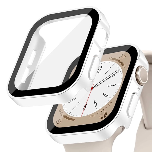 Lasisuojus Apple Watch -kotelolle 45 mm 41 mm 44 mm 40 mm 42 mm 38 mm Tarvikkeet Karkaistu näytönsuoja iWatch -sarja 7 8 9 SE 6 5. matte white 44mm Series 4 5 6 SE