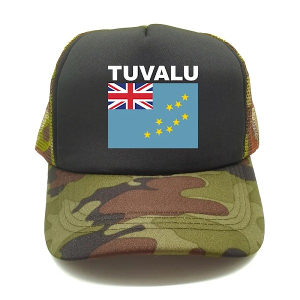 Tuvalu Trucker Cap Sommer Mænd Cool Land Flag Hat Baseball Caps Unisex Udendørs Mesh Net Caps green