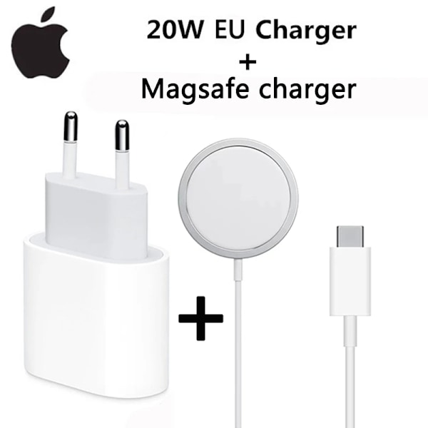 Alkuperäinen 20W USB-C-virtalähde 15 14 13 Mini Pro Max -tyyppi C -pikalataus Apple-kaapelille X Xs 11 12 Plus EU add Magsafe