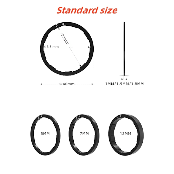 Cykelkassettpackning Freehub-kropp frihjulstvätt Frihjulsspärrar Cykelnavstvätt För justering av cykel-svänghjulstvätt Red 1.0mm