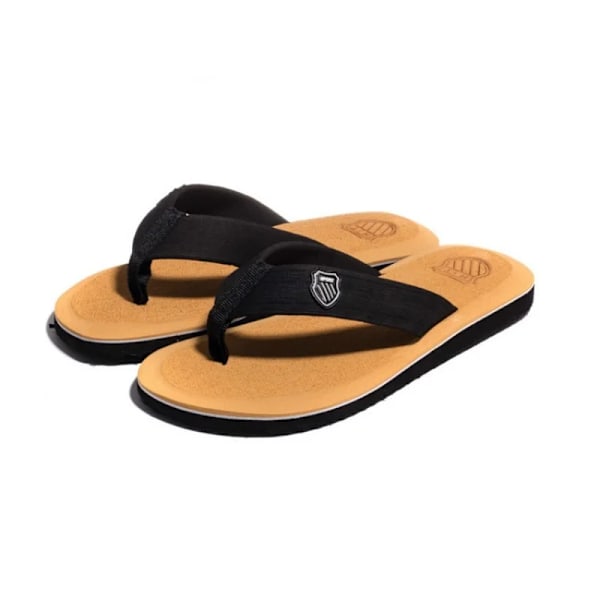 2024 Nya Skor Män Sommar Män Flip Flops Hög Kvalitet Strand Sandaler Anti-Slip Zapatos Hombre Casual Skor Man Tompar black 43