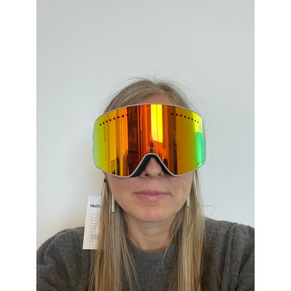 Magnetiska dubbellager polariserad lins Skidglasögon Skidåkning Anti-dimma UV400 Snowboardglasögon Herr Dam Skidglasögon Glasögon Black Red2 Lens