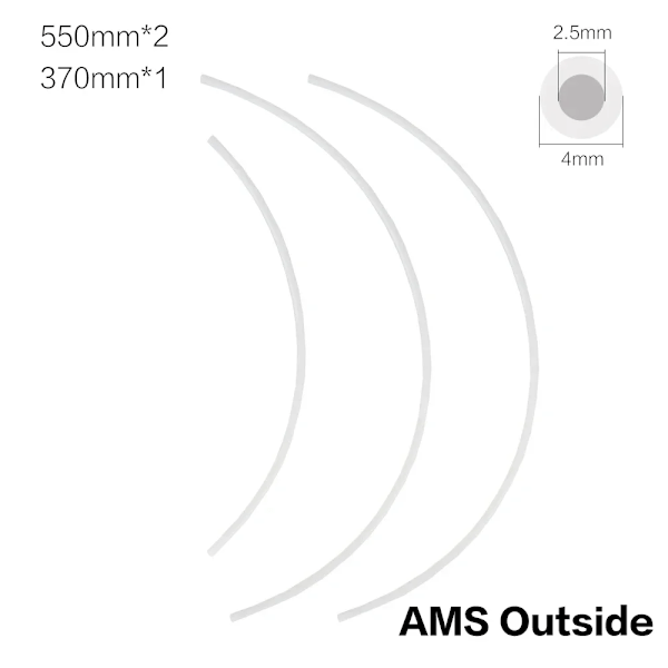 Bambu Lab Ptfe-putki 2,5 mm 4 mm P1p Ams A1 Mini 3D-tulostin Teflonto-putki 1,75 mm Bambulab Ptfe-putki 4 m valkoinen harmaa Ams Lite GY 4M with Cutter