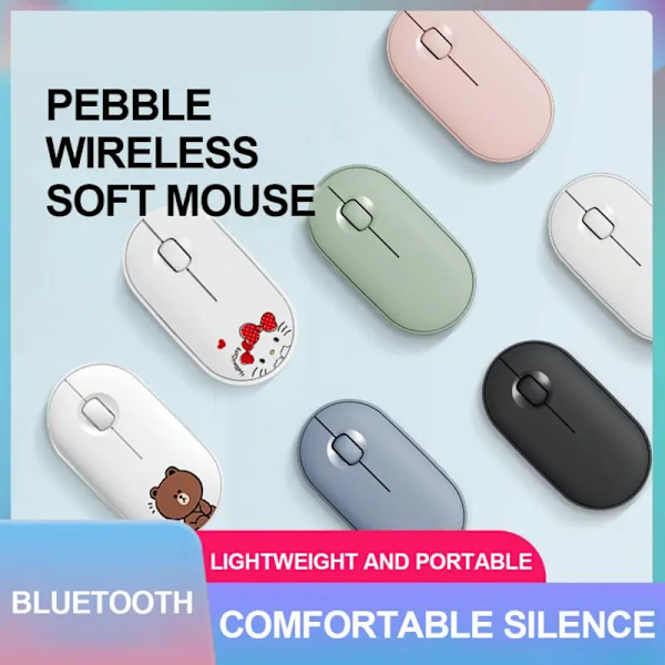 Uusi Pebble Mute Mouse M350 Bluetooth Dual Mode Langaton Hiiri 2.4GHz Toimistohiiri Useita Tyylejä Valittavana 01