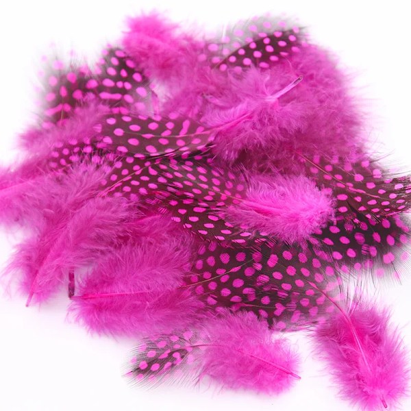 Naturlige Fjer Multifarvet 4,5-8cm 2-4 Tommer Perleplettet Kyllingfjer Plume til Håndværk DIY Smykker Tilbehør Fjer Pink 4.5-8cm 100pcs