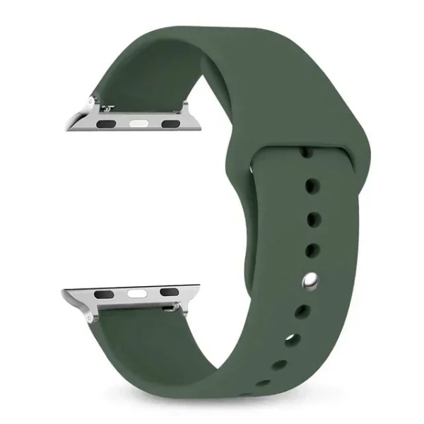 Silikonrem för Apple Watch -band 40 mm 44 mm 49 mm 45 mm 41 mm 38 mm 42 mm bältesarmband iWatch-serien 9 8 7 6 5 3 SE ultra 2 band 93 new olives 42 44 45 49 mm S-M