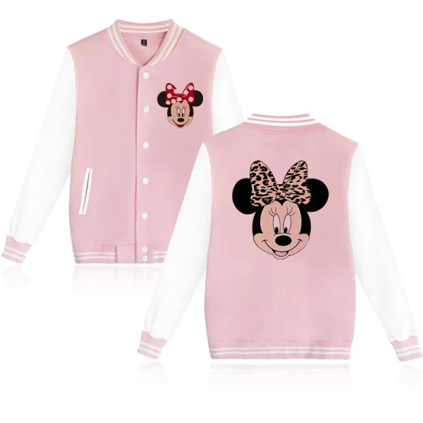 Baseballjacka Tecknad Anime Musse Pigg Minnie Mouse Luvtröja Barnkläder Barn Flicka Pojke Jackor Sweatshirt Hoody Baby Top 5000 140CM