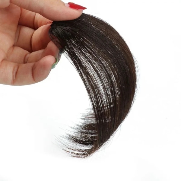 Clip In Air Bangs Hårförlängningar Syntetiskt rakt hår Peruk för kvinnor Daglig användning Håraccessoarer G-4