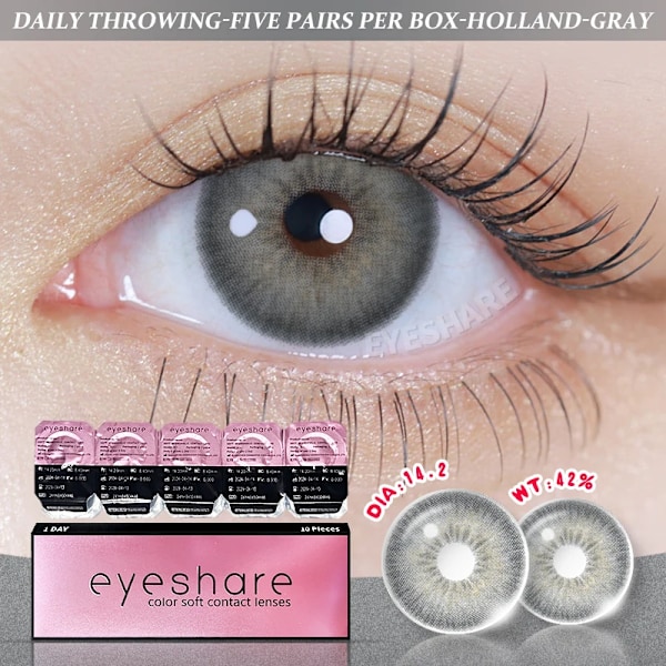 Eyeshare 10 Pcs/ 5Par HOLLAND-GRAY