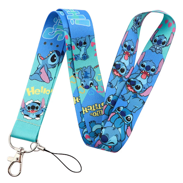 Tecknade Filmer Stitch Mickey Minnie Style Mobiltelefon Lanyard Pojkar Och Flickor Söt Stitch Mobiltelefon Straps black