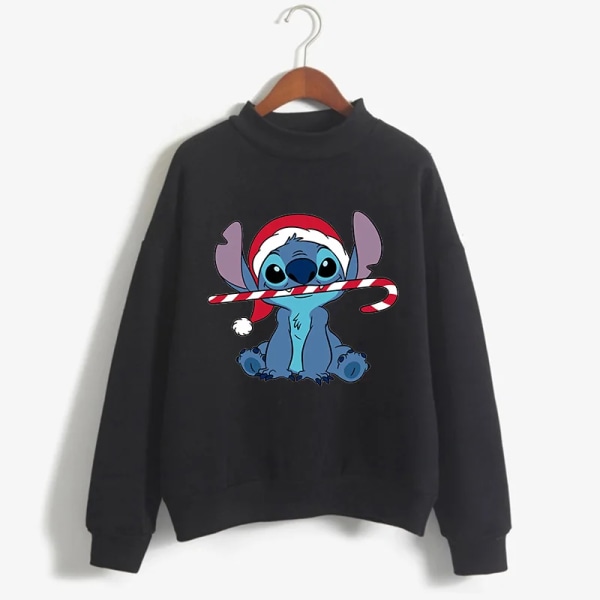 2023 Turtleneck hoodie Stitch Funny Women Harajuku Cute Lilo and Stitch Anime Sweatshirt Manga Streetwear Hoody Kvinna 59218 L