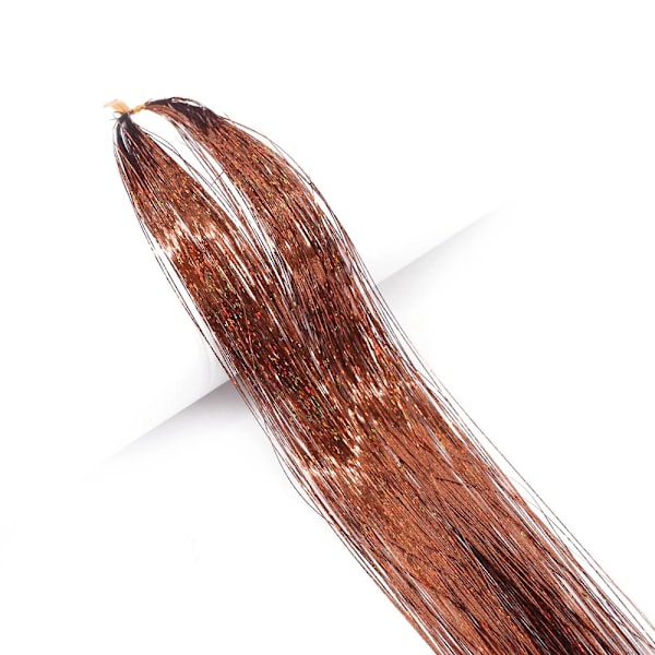 1 Pc Sparkle Glansiga Hår Tinsel Hår Extensions Dazzles Kvinnor Hippie För Flätning Huvudkläder Hår Flätning Verktyg Långa 100Cm 7 22inches  55cm