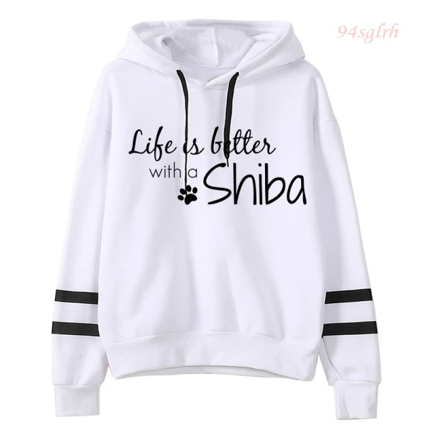 Shiba Inu Hoodie Harajuku Funny Cartoon Pullover Dam Ulzzang Söt koreansk stil Kawaii Sweatshirt Streetwear 90s Hoody Dam 797 Asian S