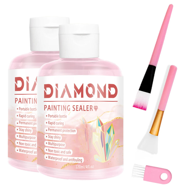 Diamond Painting Sealer, 5D Diamond Painting Lim Permanent Hold & Shine Effekt Sealer til Diamond Painting og Puslespil Lim. 240ml