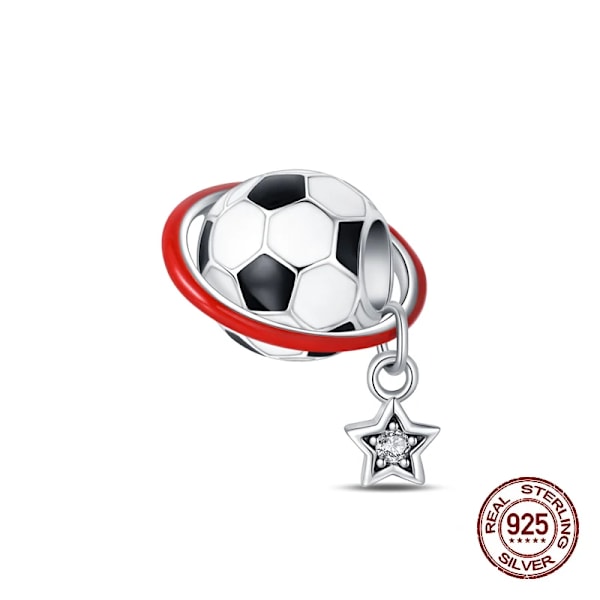 Sport Series Charm Smycken Fotboll Pärlor 100% 925 Sterling Silver Hängande Fit Pandora 925 Original Armband Diy Gåva PAC1127