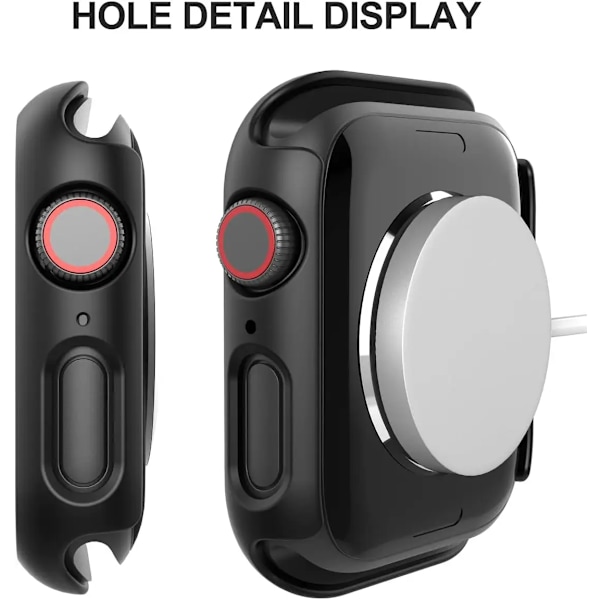 Hærdet glas til Apple Watch 9 8 7 6 5 SE Hård PC Stødpude Skærmbeskytter Etui Iwatch 45Mm 41Mm Mm 44Mm 40Mm 38 42Mm Starlight 41mm series 7 8 9